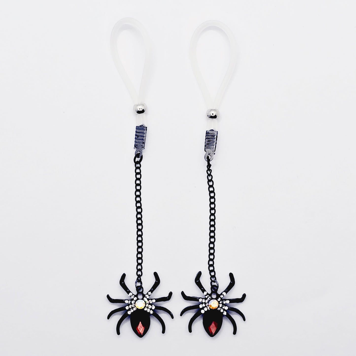 Spider Nipple Nooses, Non-Piercing, or Your Choice of Nipple Clamps.