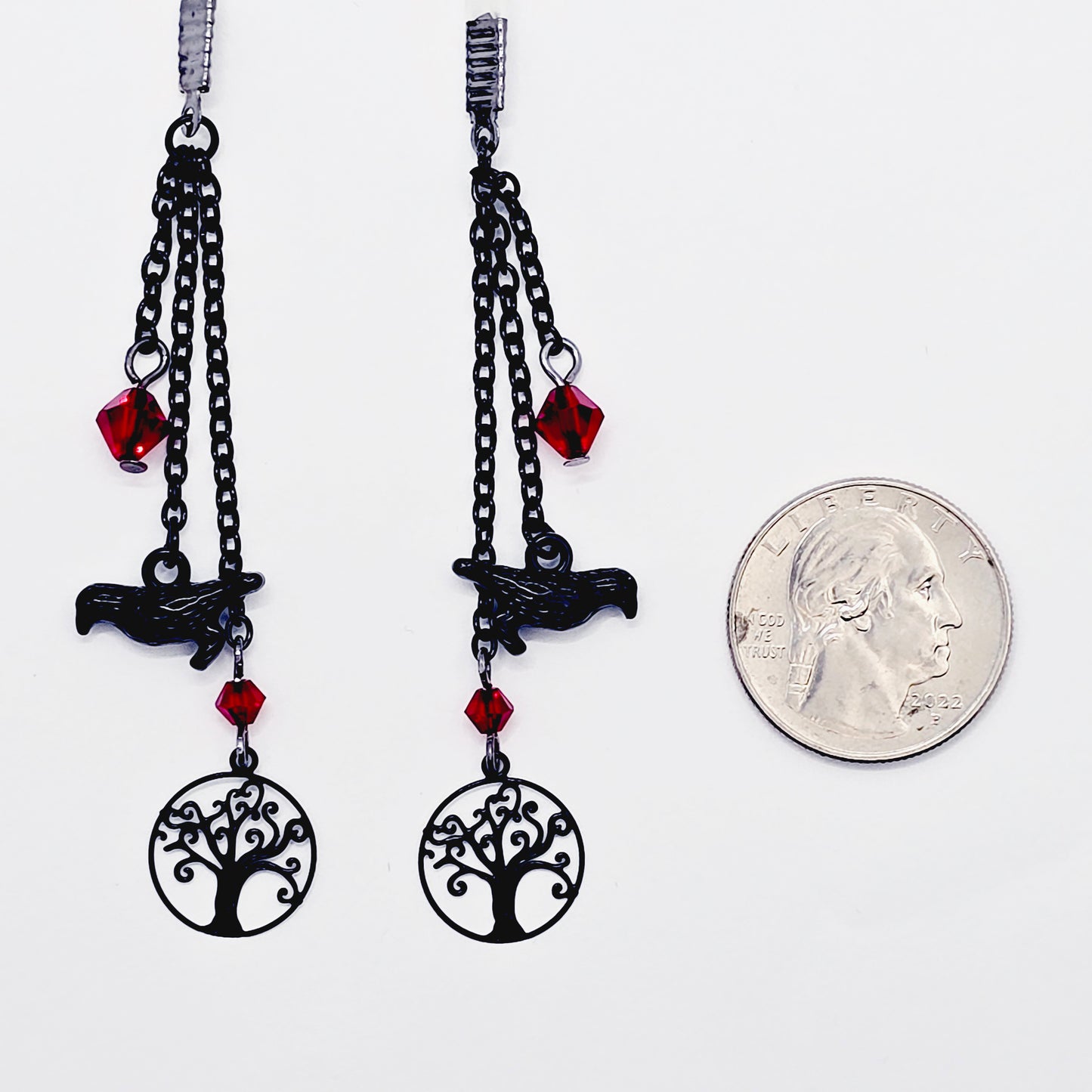 Non-Piercing Nipple Dangles with Ravens. Nipple Nooses or Your Choice of Nipple Clamps.