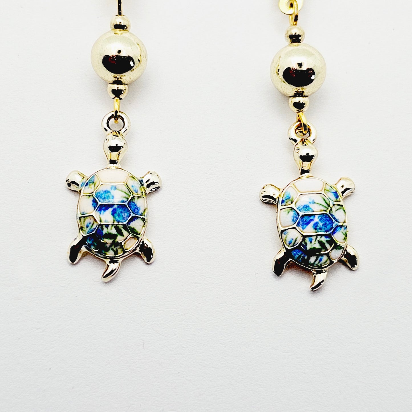 Painted Gold Turtle Nipple Dangles on Nipple Nooses or Your Choice of Nipple Clamps. Non-Piercing Nipple.