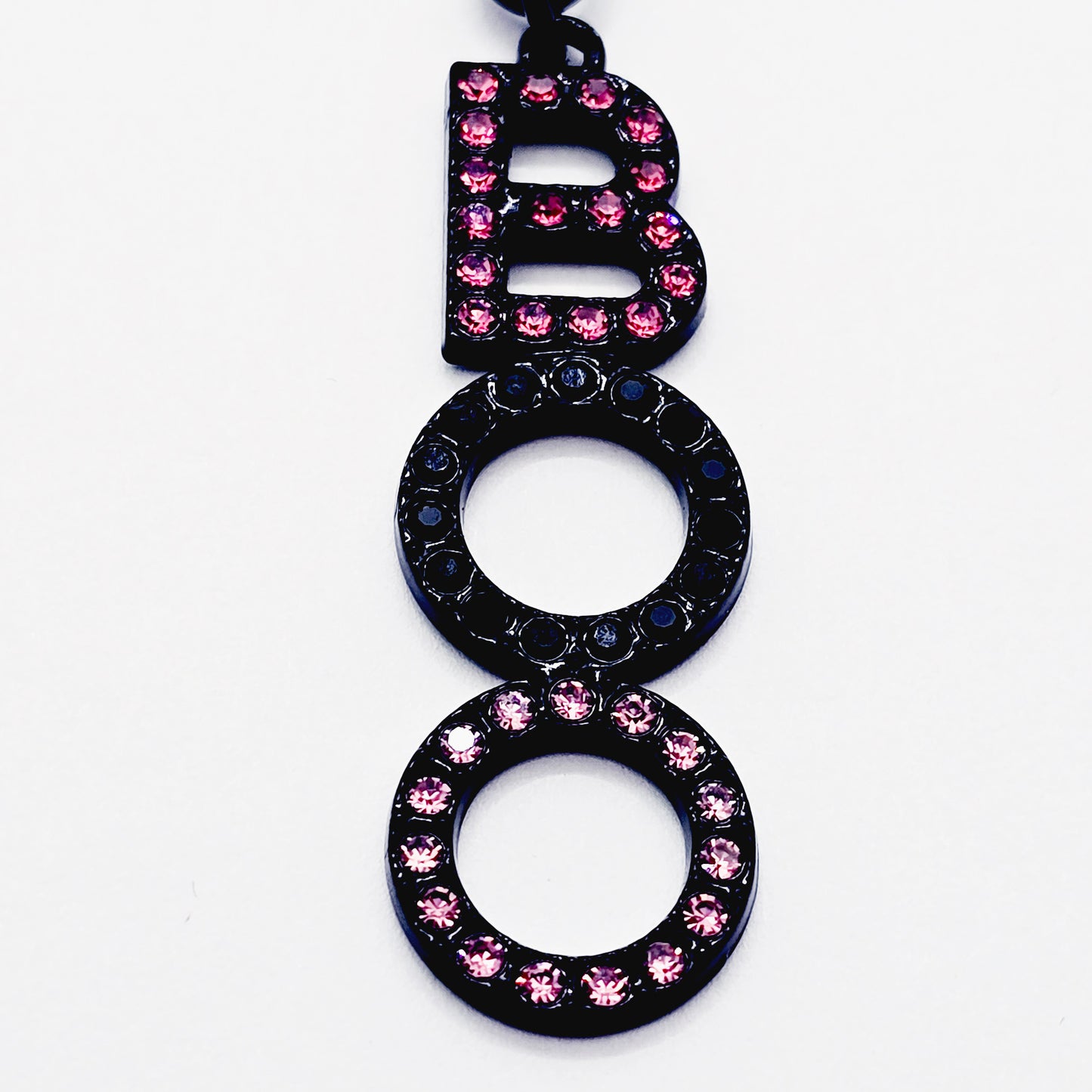 Pink and Black "BOO" Tweezer Clit Clamp. BDSM Sex Toy for Halloween or Gift for your "boo".