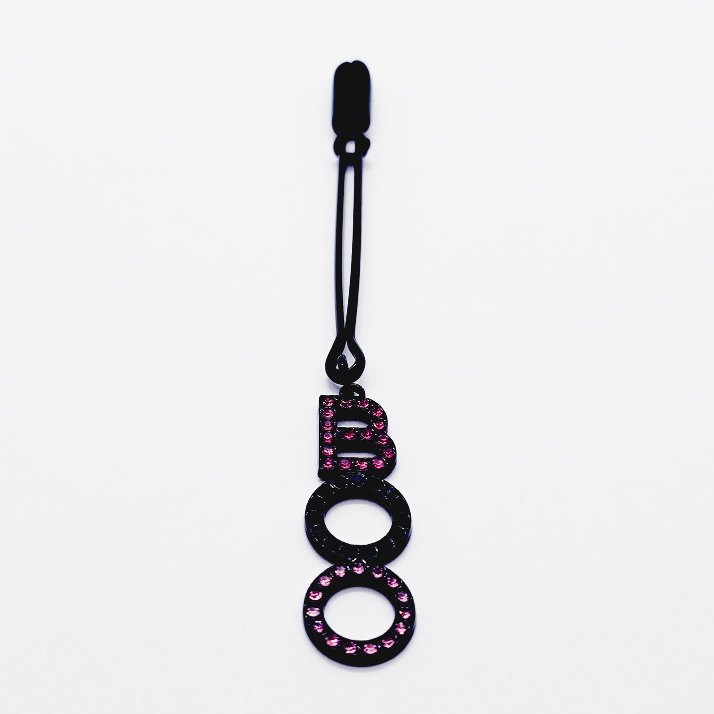 Pink and Black "BOO" Tweezer Clit Clamp. BDSM Sex Toy for Halloween or Gift for your "boo".