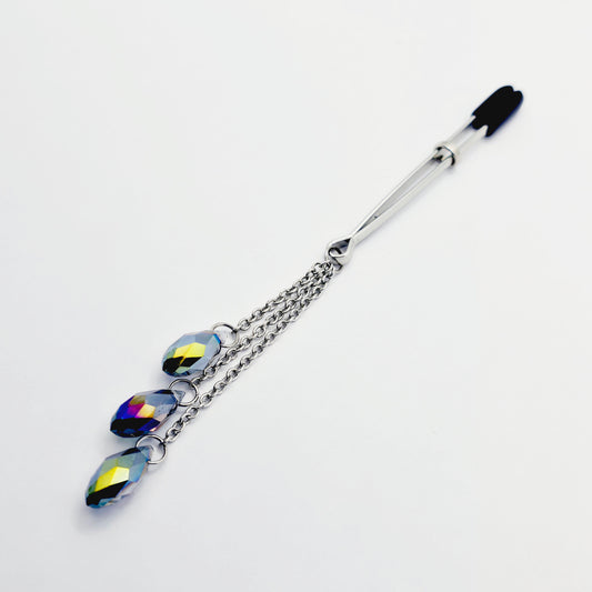 Tweezer Clit Clamp with Cascading Crystals