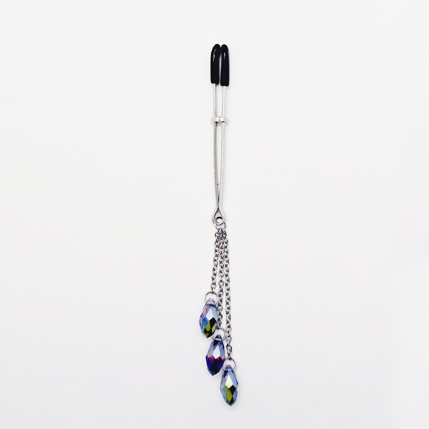 Tweezer Clit Clamp with Cascading Crystals