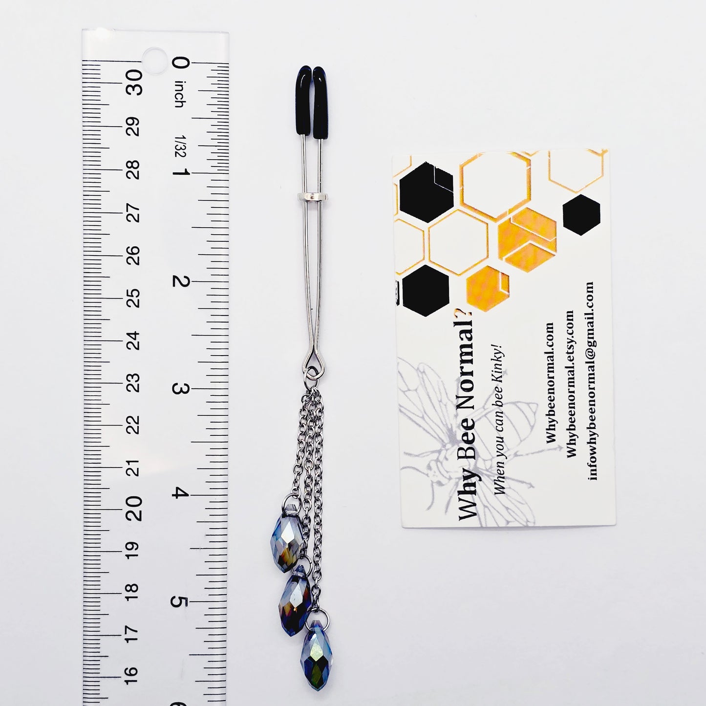 Tweezer Clit Clamp with Cascading Crystals