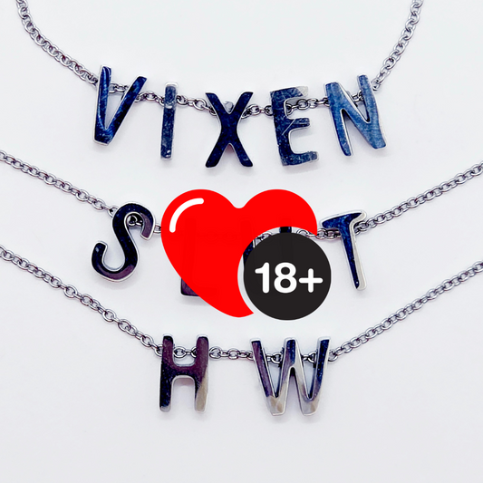 Stainless Steel Hotwife, Vixen, or Slut  Anklet, Choker, or Bracelet.