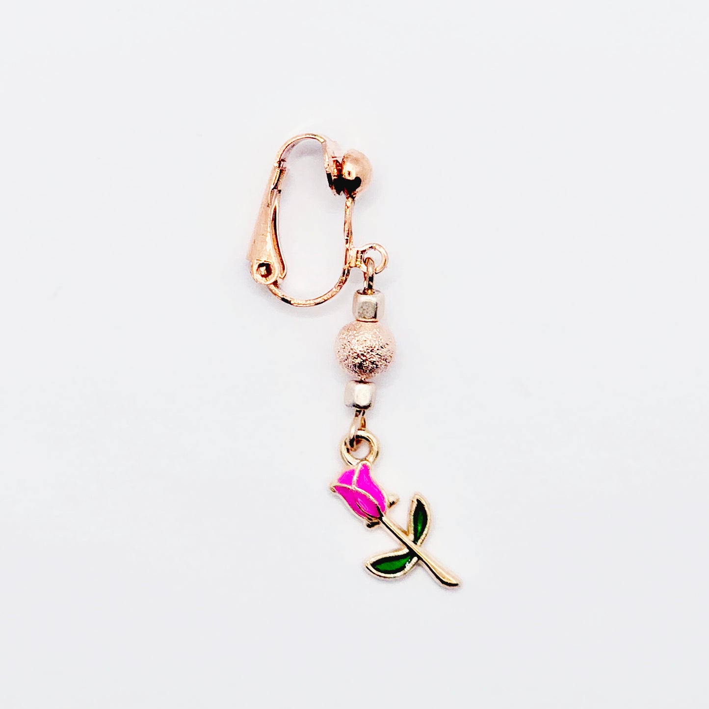 Clitoral Jewelry Clip. Floral Rose Gold VCH Clip. Erotic Jewelry for Women, Non-Piercing.