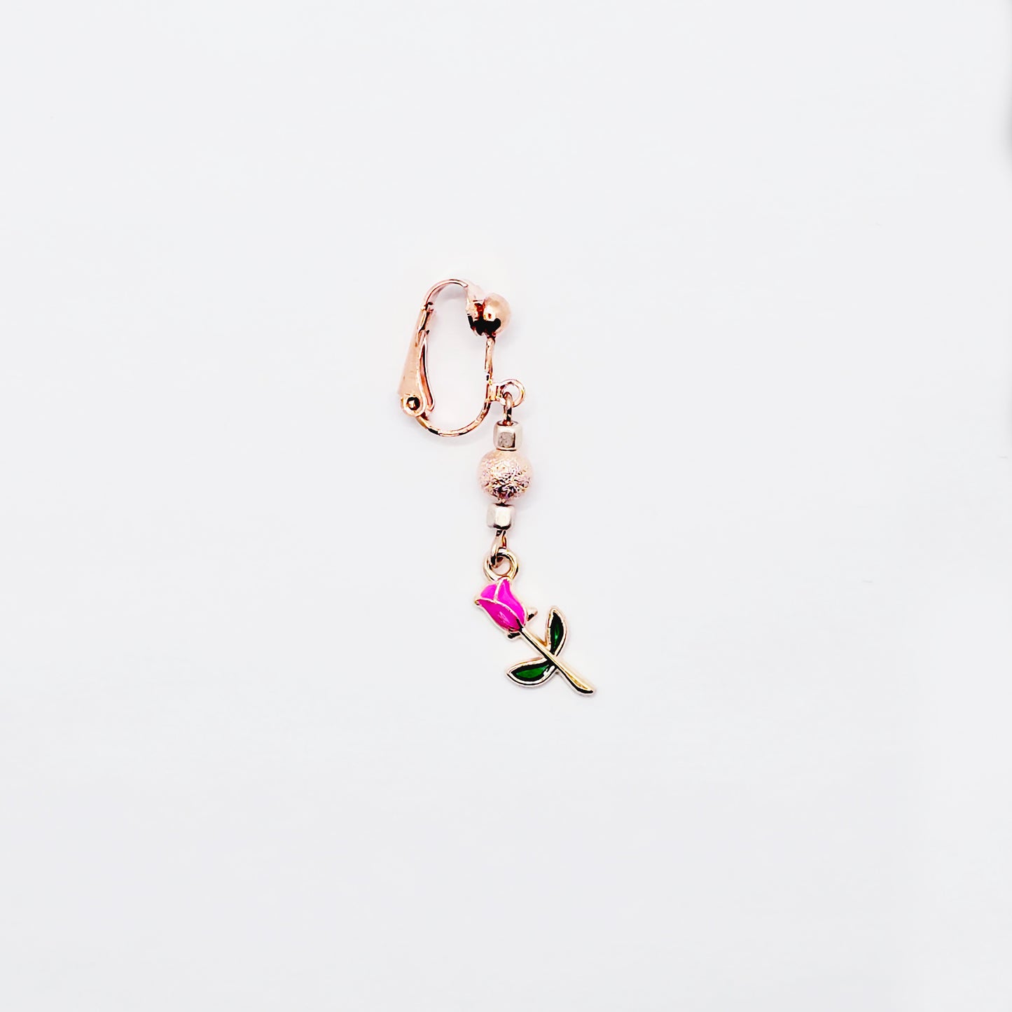 Clitoral Jewelry Clip. Floral Rose Gold VCH Clip. Erotic Jewelry for Women, Non-Piercing.