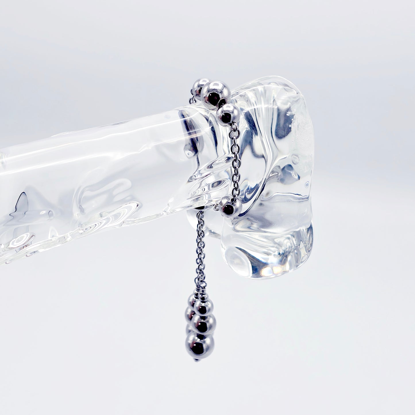 Beaded Penis Noose , Stainless Steel. Stimulating Weighted Penis Chain Noose Bracelet.