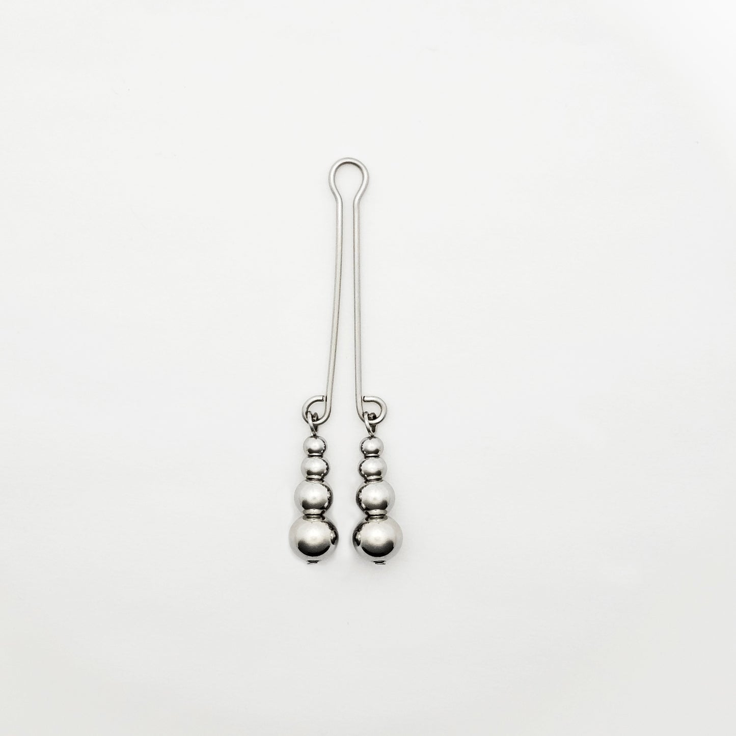 Stainless Steel Clit Clamp / Labia Clip with Weighted Beads