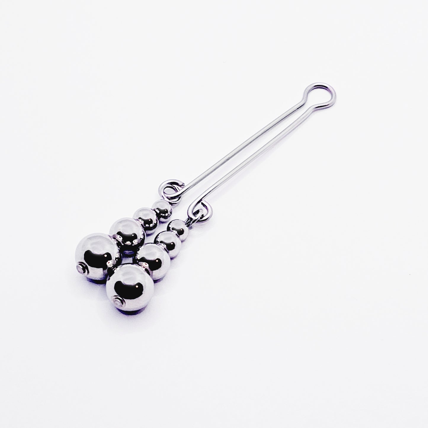 Stainless Steel Clit Clamp / Labia Clip with Weighted Beads