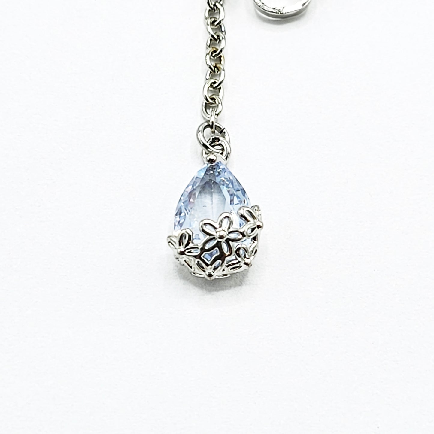 Non Piercing Vaginal Jewelry Clip with Cubic Zirconia Chain Dangle. VCH Clip, Clitoral Jewelry