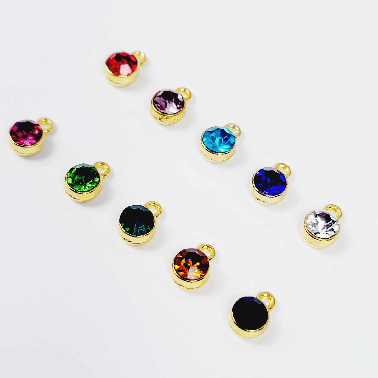 Faux Piercing Chain Dangle, Gold Stainless Steel with Gemstone Dangle. Non Piercing,  Body Jewelry, MATURE