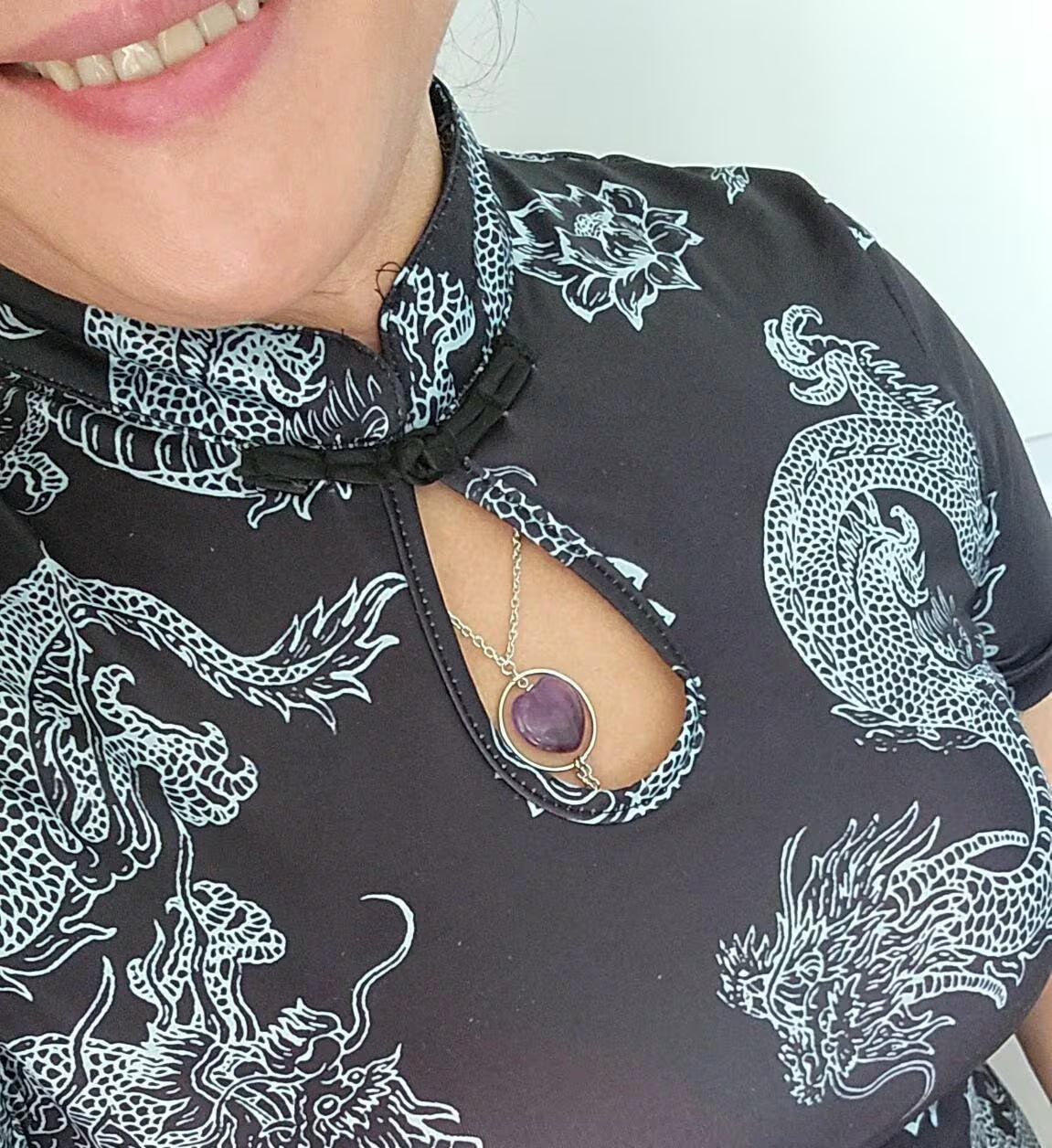 Necklace to Nipple with Real Crystal Heart, Circle of O. Non Piercing Nipple Nooses or Nipple Clamps.