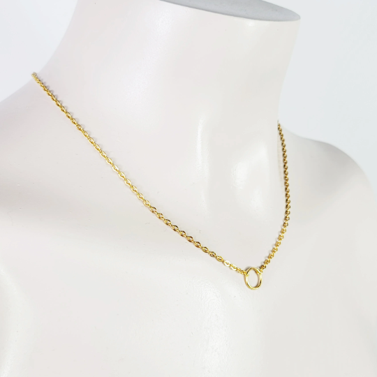 Stainless Steel Chain Necklace Choker with O-Ring Clip