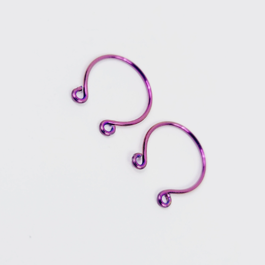 Niobium Nipple Rings, Non Piercing, Set of 2. Hypoallergenic. Color is Anodized.