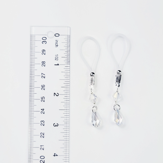 Crystal Non Piercing Nipple Nooses or Nipple Clamps. BDSM