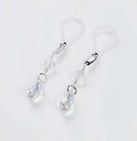 Crystal Non Piercing Nipple Nooses or Nipple Clamps. BDSM