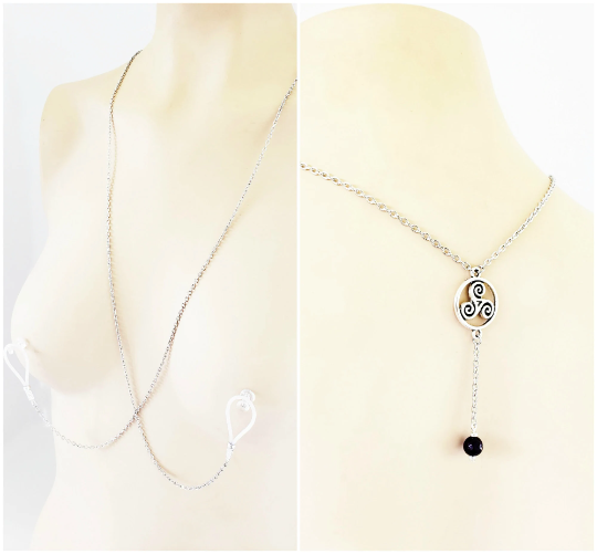 Triskelion Backdrop Necklace with Your Choice of Nipple Attachment