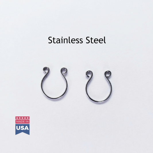 Non Piercing Stainless Steel Nipple Rings.