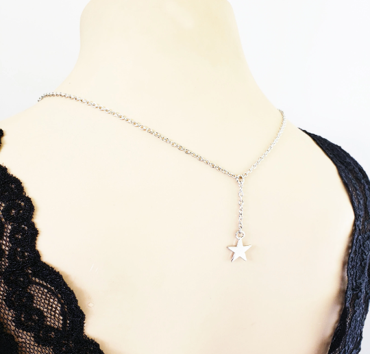 Star Backdrop Necklace with attached Nipple Nooses