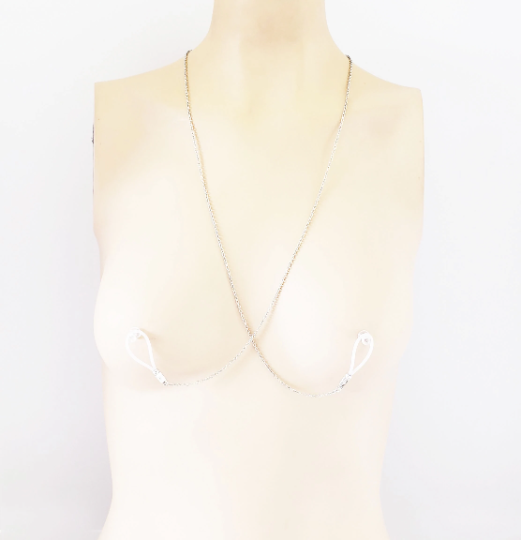 Star Backdrop Necklace with attached Nipple Nooses