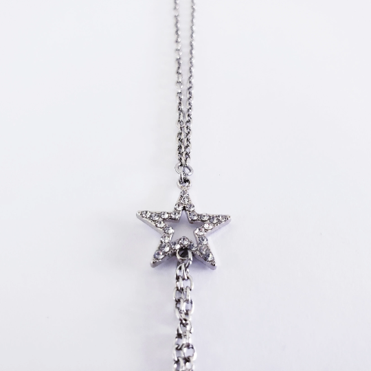 Star Necklace with Chain Attached Non Piercing Nipple Nooses or Clamps