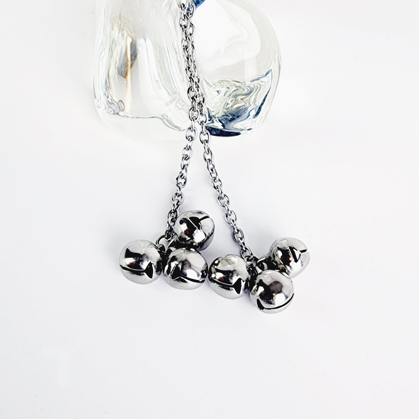 Chain Penis Noose with Bells, Stainless Steel. Jingling Penis Bracelet. MATURE Body Jewelry for Men. BDSM Submissive