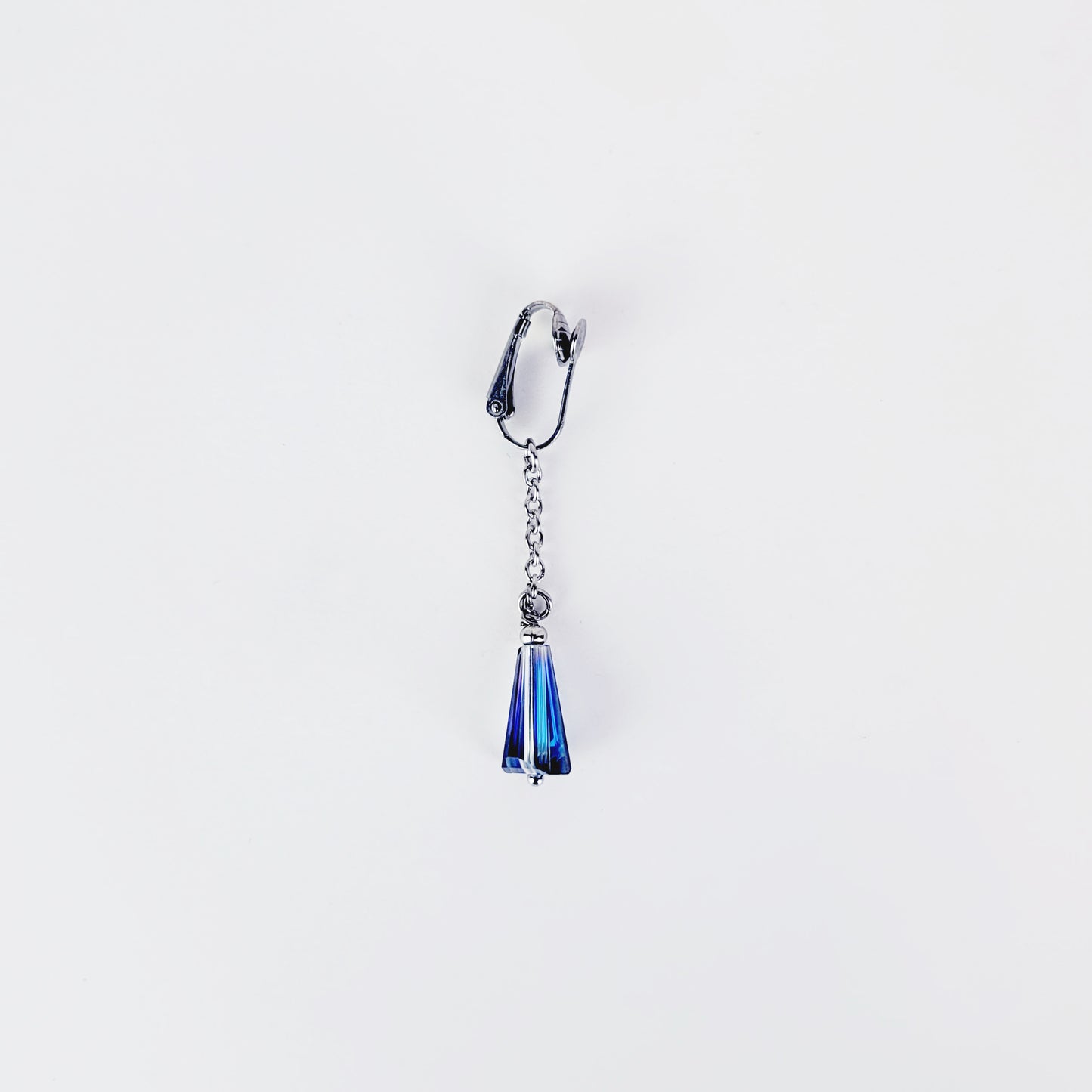 Intimate Jewelry Clip, Not Pierced. Stainless Steel Non-Piercing VCH Clip with Crystal Dangle.