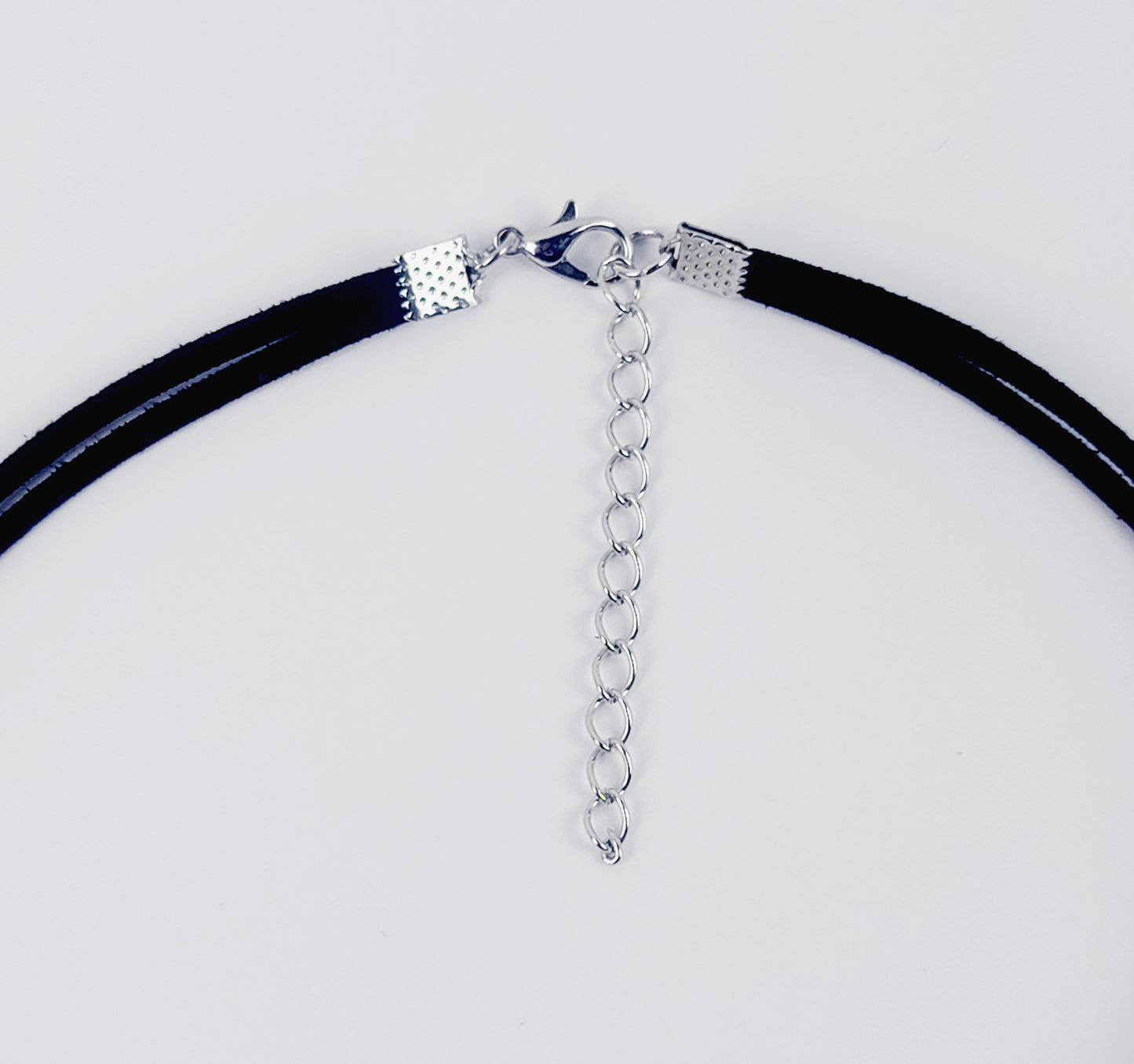 Discreet BDSM Collar ~ Soft leather silver circle choker necklace. Infinity circle, day collar, Ring of O, submissive