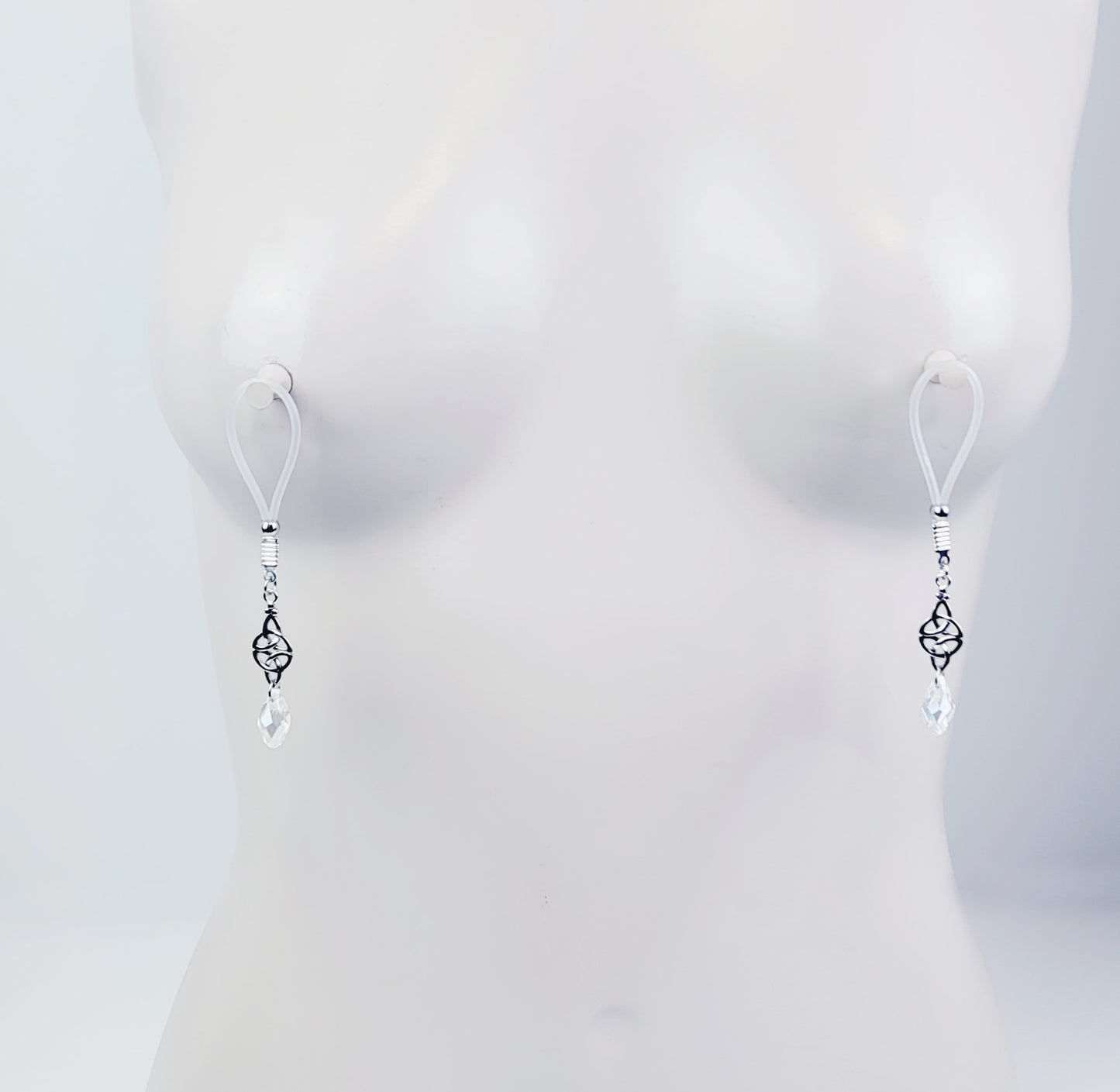 Non Piercing Celtic Knot Nipple Dangles with your choice of Nipple Nooses or one of five types of Nipple Clamps.