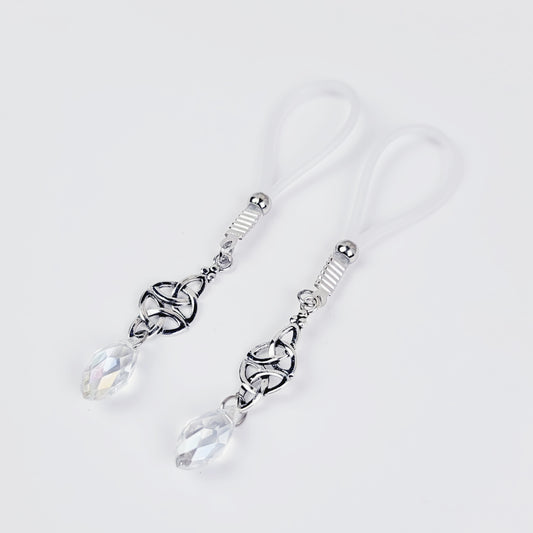 Non Piercing Celtic Knot Nipple Dangles with your choice of Nipple Nooses or one of five types of Nipple Clamps.