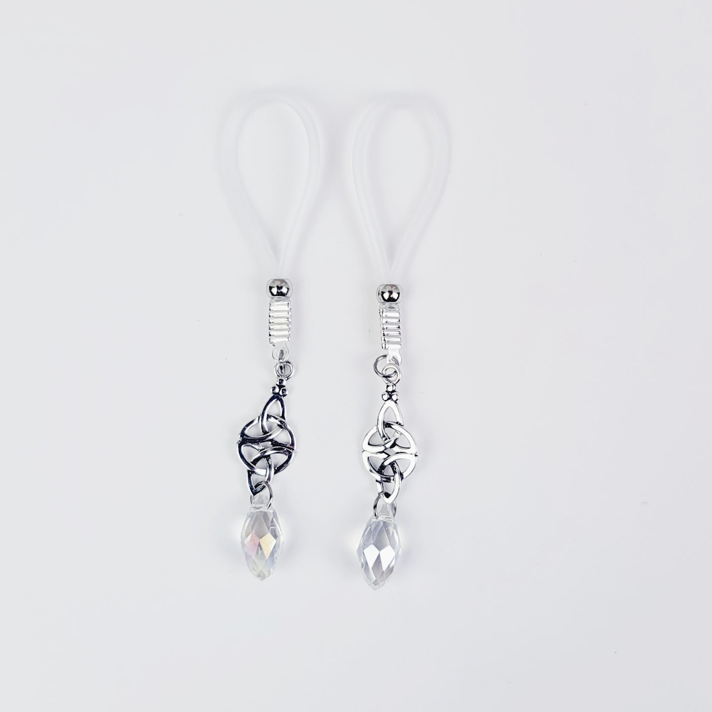 Non Piercing Celtic Knot Nipple Dangles with your choice of Nipple Nooses or one of five types of Nipple Clamps.