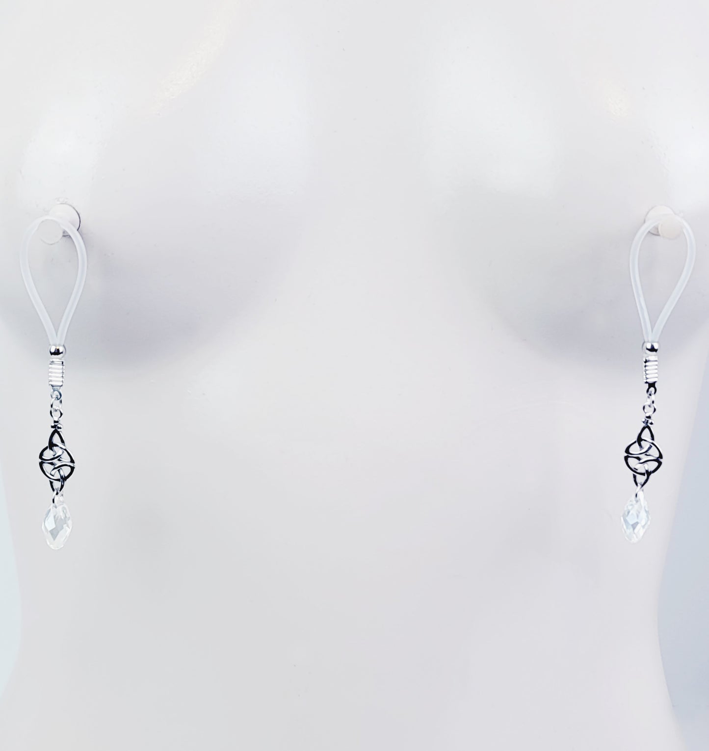 Non Piercing Celtic Knot Nipple Dangles with your choice of Nipple Nooses or one of five types of Nipple Clamps.