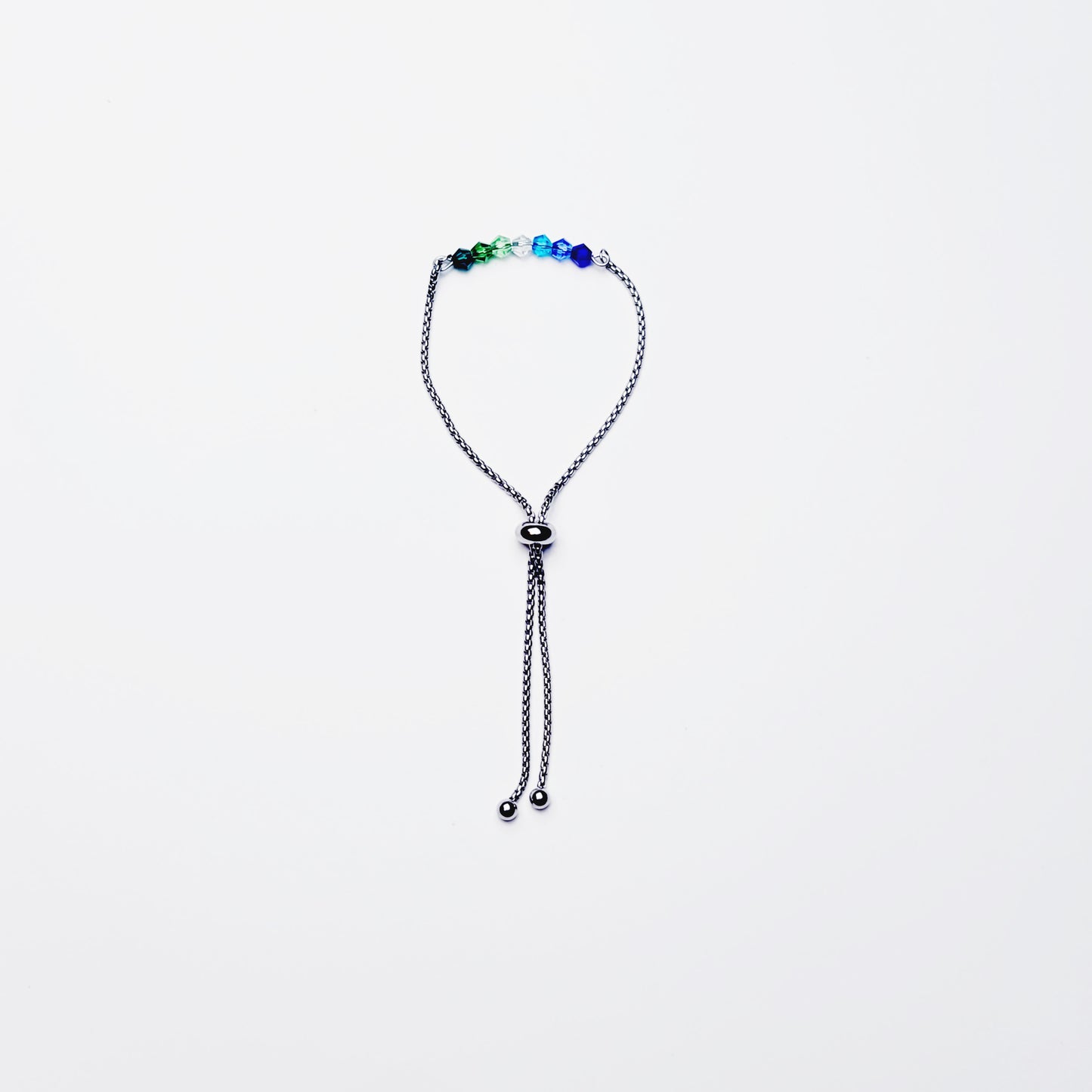 Gay Pride Penis Noose, Stainless Steel and Crystals. Men's Intimate Body Jewelry