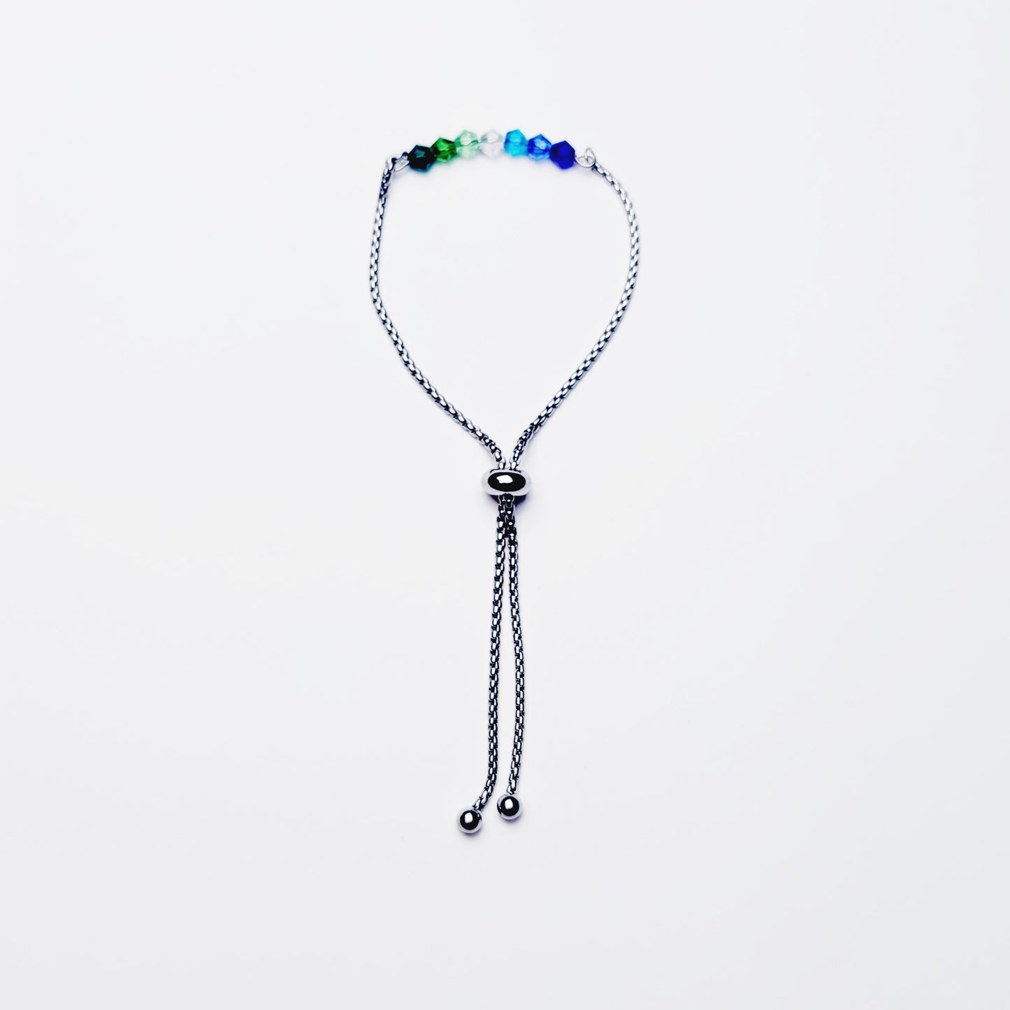 Gay Pride Penis Noose, Stainless Steel and Crystals. Men's Intimate Body Jewelry