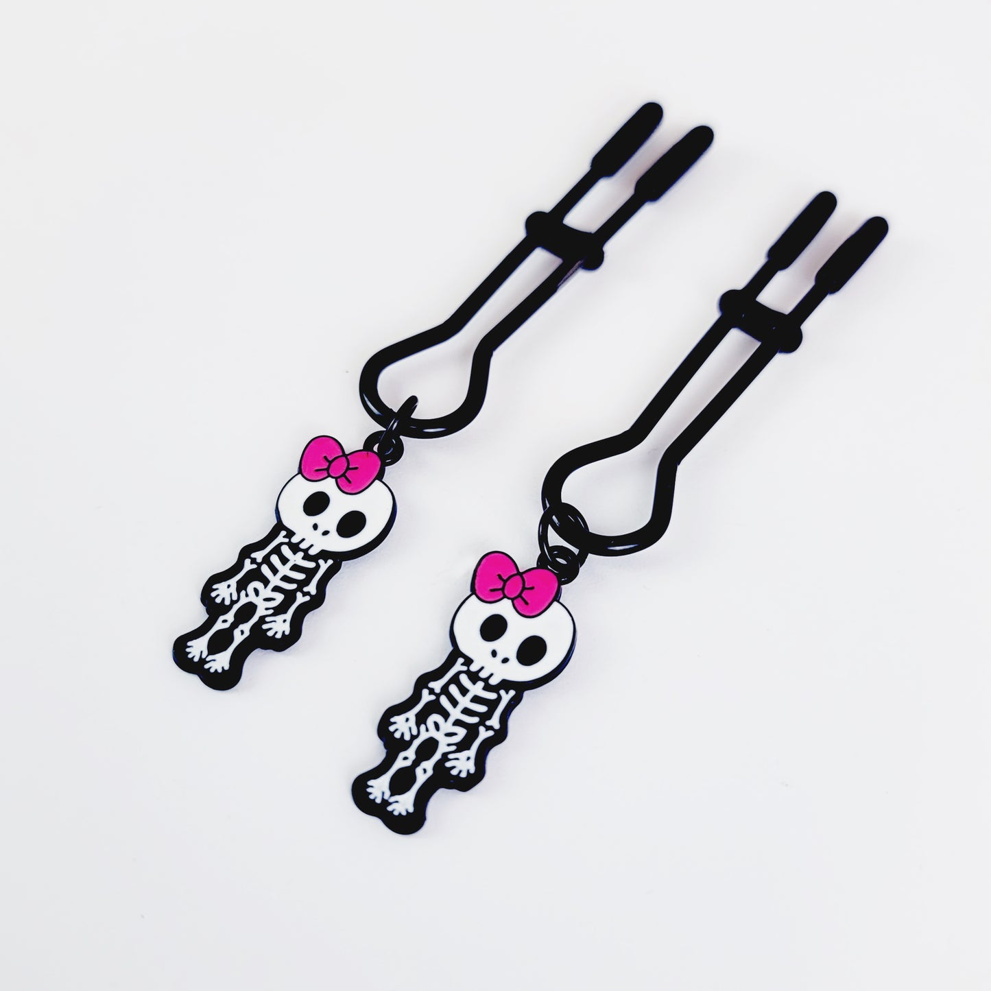 Skeleton Nipple Clamps, Halloween Sex Toy For Women. BDSM Submissive, MATURE, DDLG