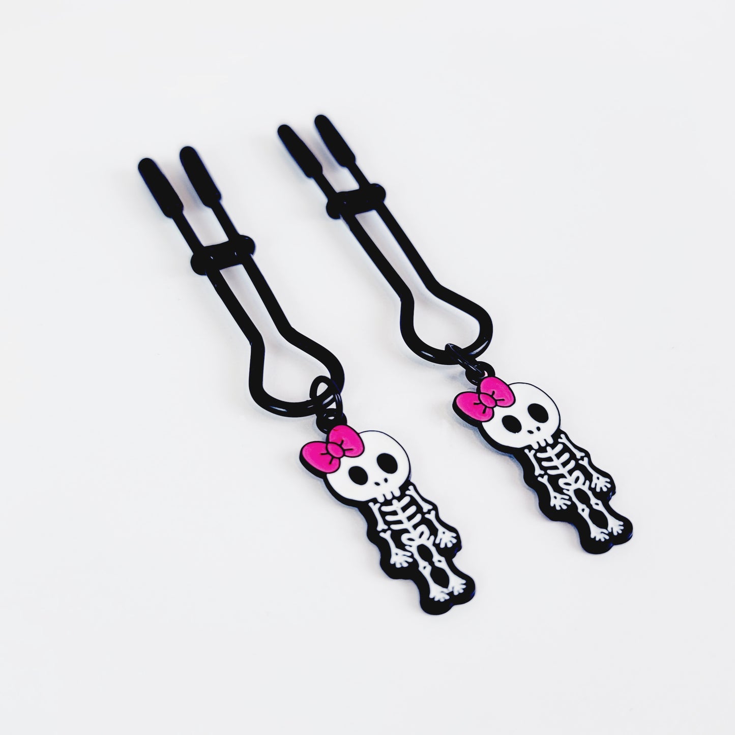 Skeleton Nipple Clamps, Halloween Sex Toy For Women. BDSM Submissive, MATURE, DDLG