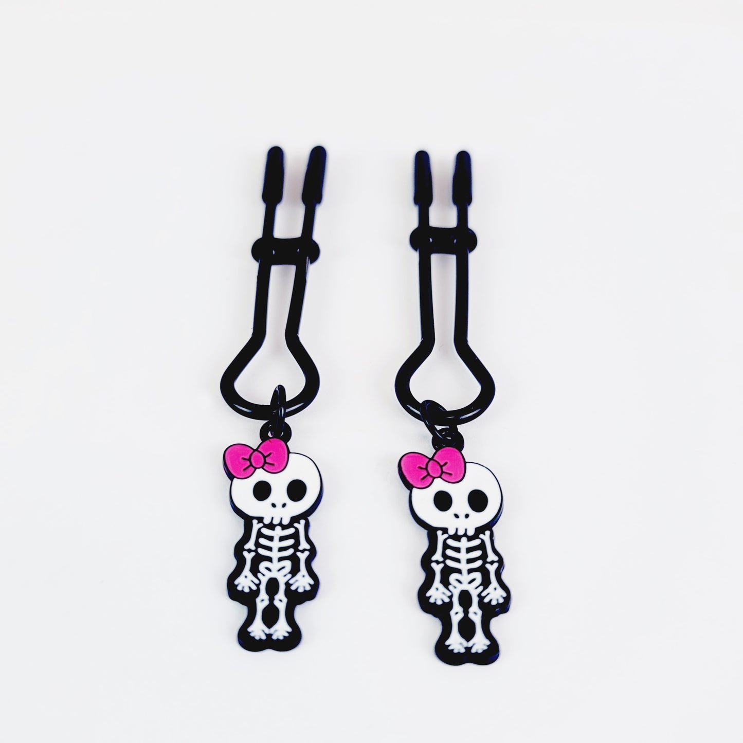 Skeleton Nipple Clamps, Halloween Sex Toy For Women. BDSM Submissive, MATURE, DDLG