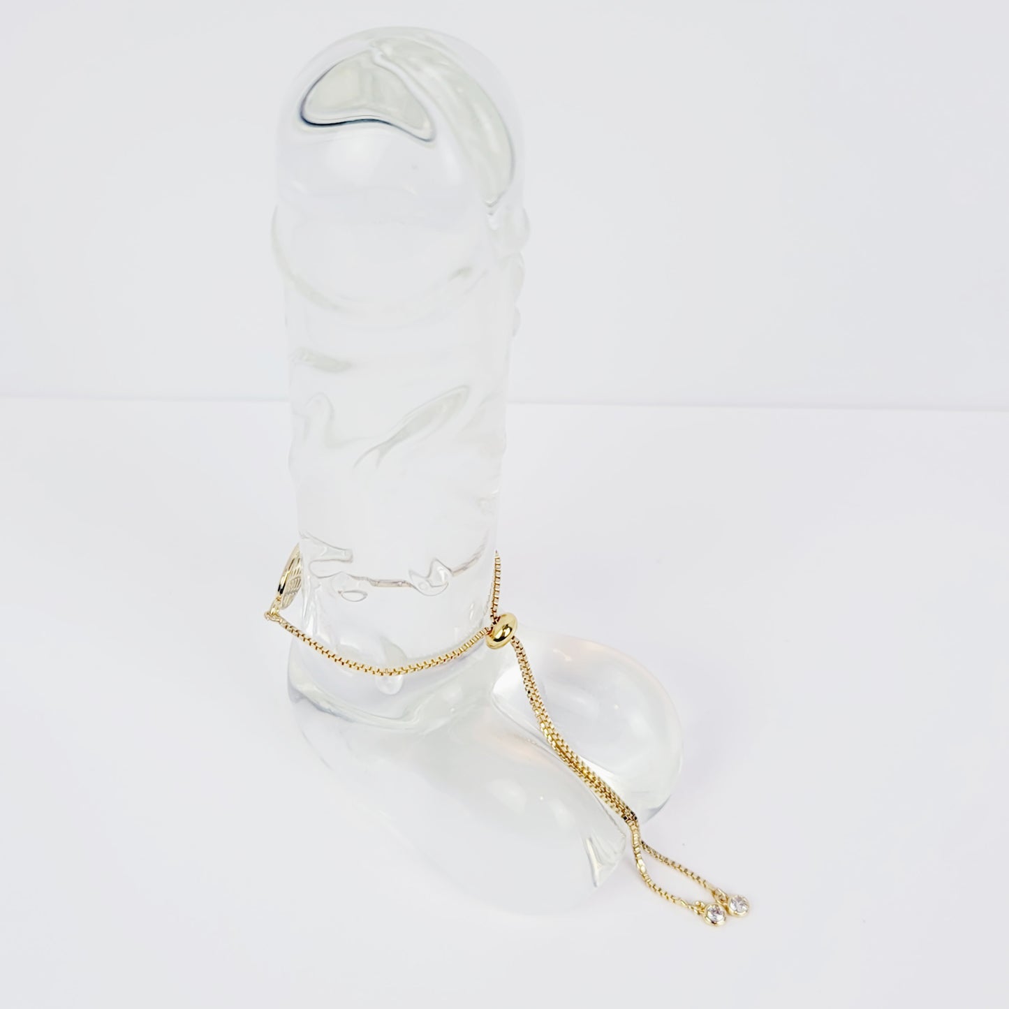Pineapple Penis Noose, Gold, with Rhinestones. MATURE Body Jewelry for Men, Penis Bracelet