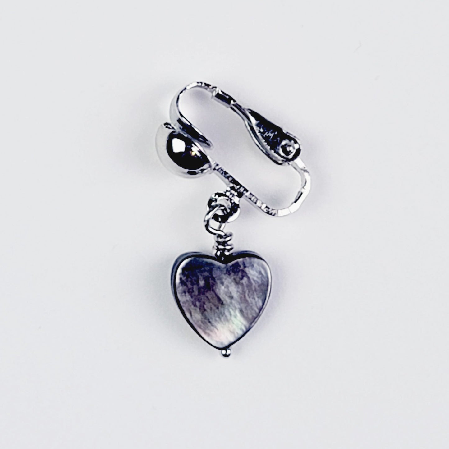 Non Piercing VCH Clip with Shell Heart. Vaginal Clitoral Hood Clip, Not Pierced.