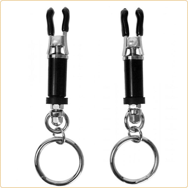 Bondage Ring Barrel Nipple Clamps