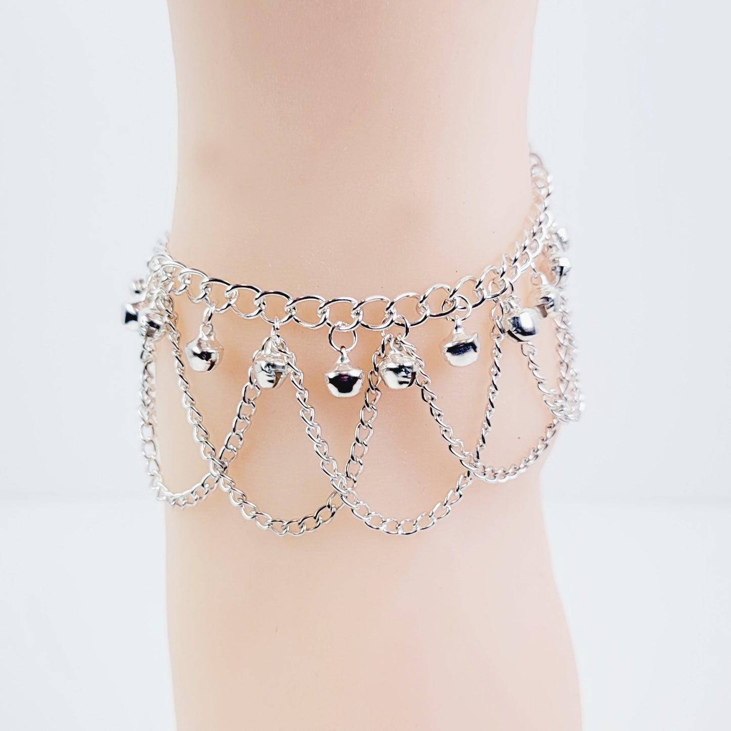 Elegant Silver Slave Anklet