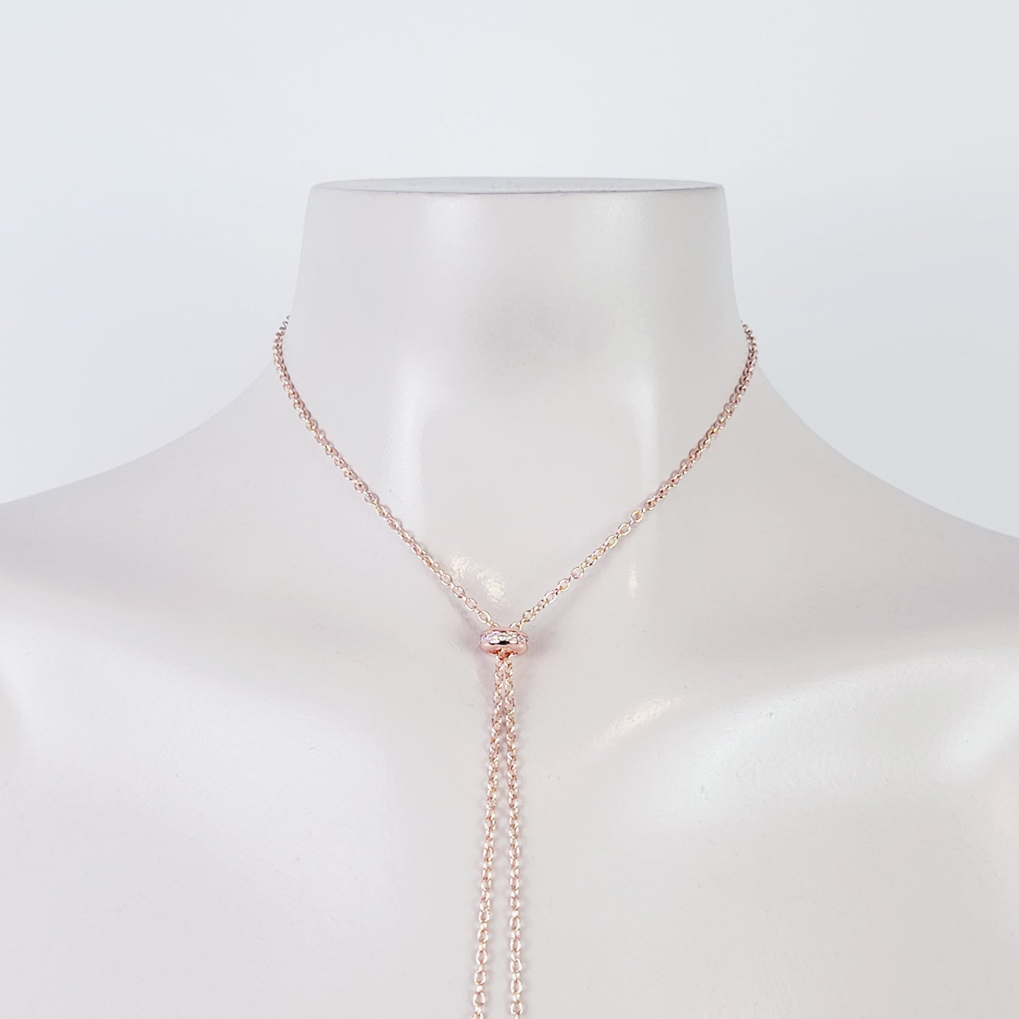 Nipple Shield Necklace with Adjustable Slider, Non Piercing Nipple, in Rose Gold or Gold