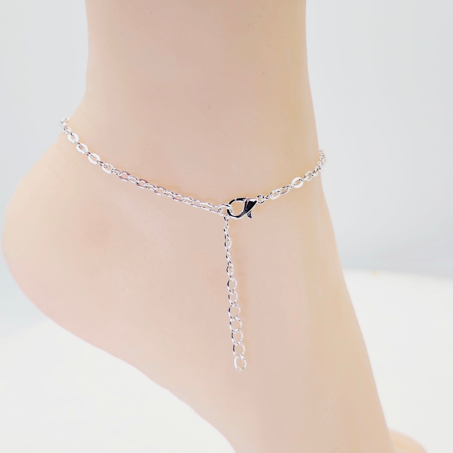 Silver Circle of O Anklet. Minimalist, BDSM, Ankle Bracelet for Submissive, DDLG, Slave, Discreet Collar