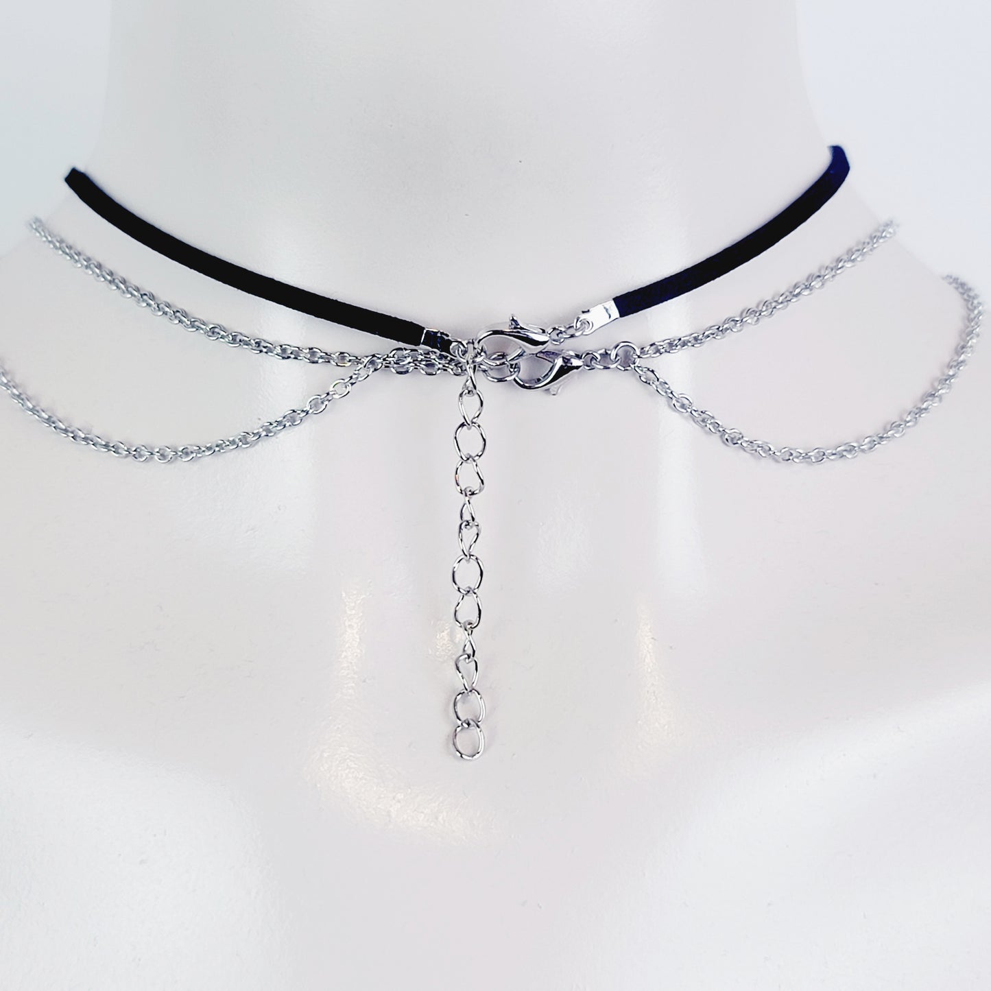 Multi Necklace Set with Amethyst- Necklace to Nipple, Non Piercing and Nipple Clamp Options.