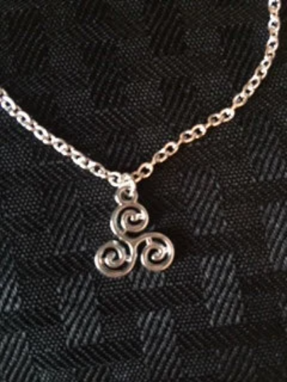 Silver Triskele necklace. Celtic