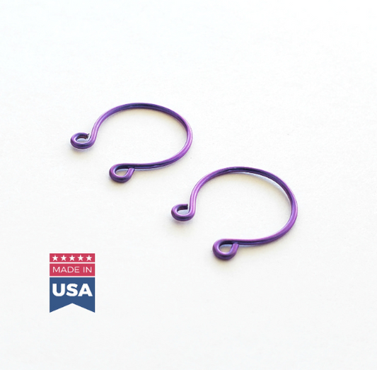 Non Piercing Niobium Purple Nipple Rings. Hypoallergenic.