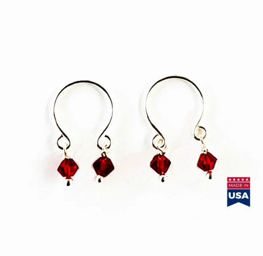 Non Piercing Nipple Rings with Red Crystals. Intimate Body Jewelry,DDLG, Submissive, BDSM