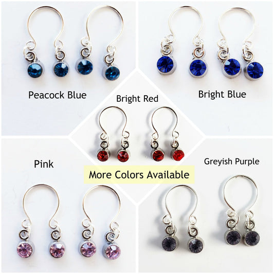 Non-Piercing Nipple Rings with Gemstone Dangles. Horseshoe Style Fake Piercings.