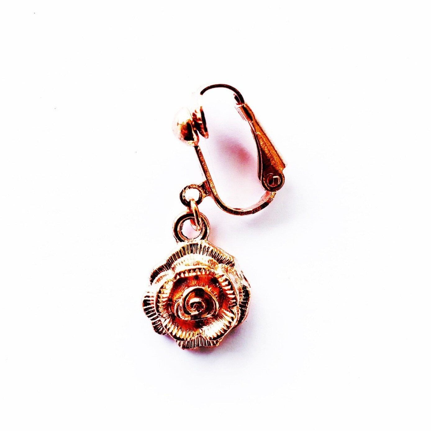 Rose Gold Rose Charm VCH Clip